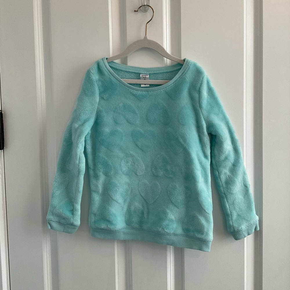 Girls Carter’s Kid Cozy Aqua Blue Fleece Top
